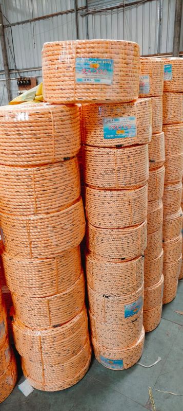 12mm Orange Polypropylene Rope