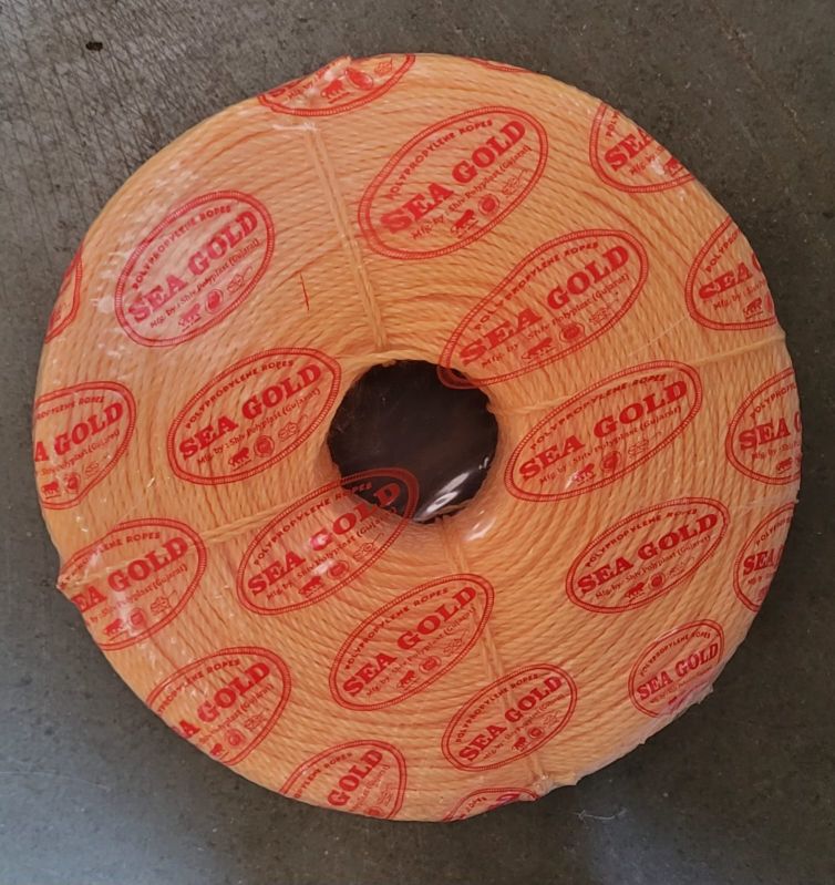 Plain Orange Polypropylene Rope