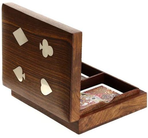 Wooden Playing Card Box