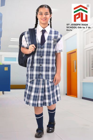 Girls ST. Joseph 5 to 7 Class High School Uniform