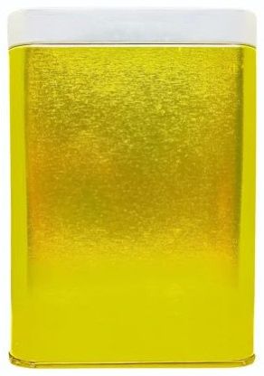 Plain Polished Square Airtight Coffee Tin Box, Color : Golden