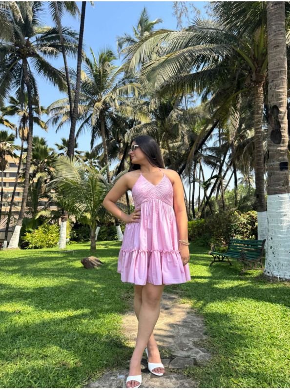 Ladies Blush Short Dress