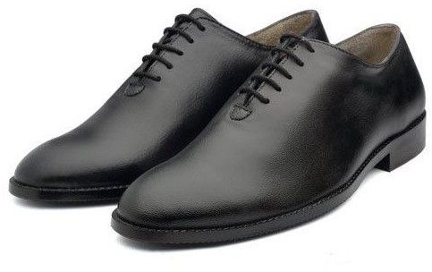 Mens Leather Wholecut Derby Black Shoes