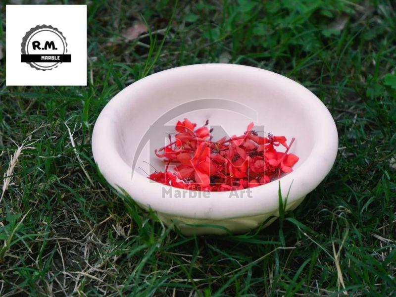 Antique Indian Round Marble Bowl