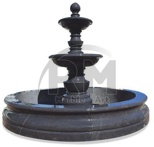 Black Stone Outdoor Water Fountain