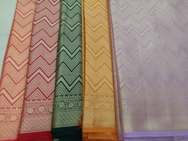 Pure Silk Chiniya Saree for Different Colours