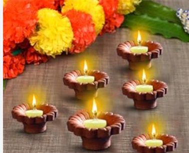 Clay Designer Diya