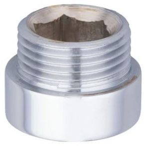 1/2 X 1/2 Inch CP Brass Silver Nipple