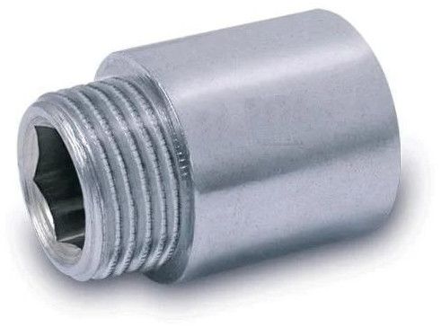 1 X 1 Inch CP Brass Silver Nipple