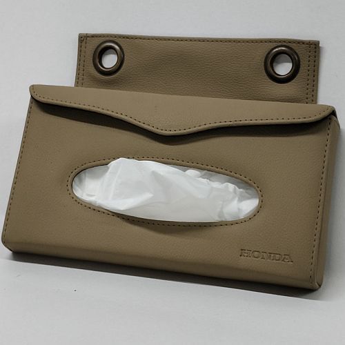 Honda Beige PU Leather Rectangular Tissue Box
