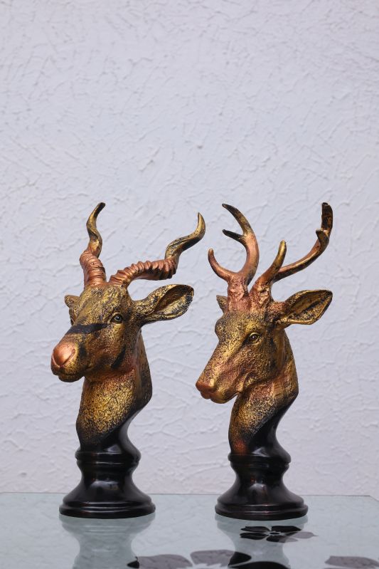 Elegant Resin Deer Couple Figurine