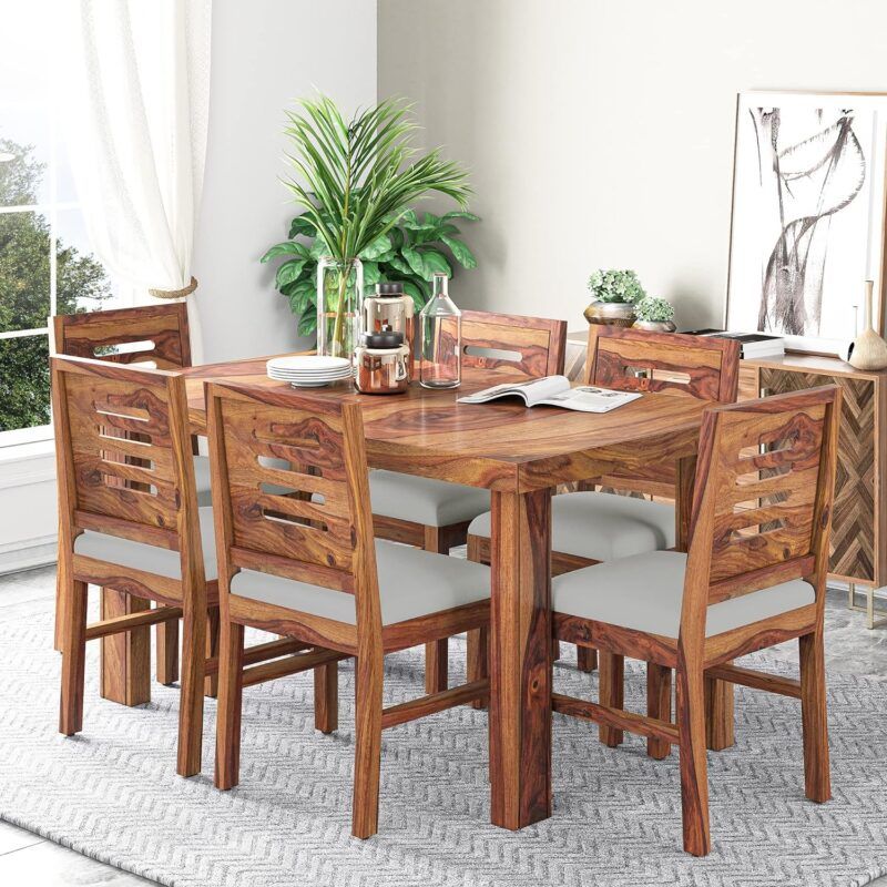 Teak Wood Dining Table Set