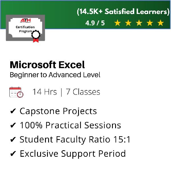 Basic to Advanced Excel Training