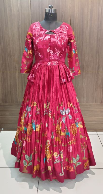 Designer Printed Long Gown