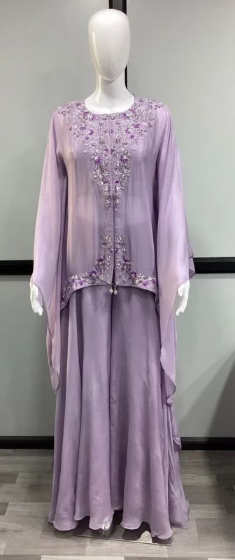 Ladies Style Stitched Palazzo Poncho Dress