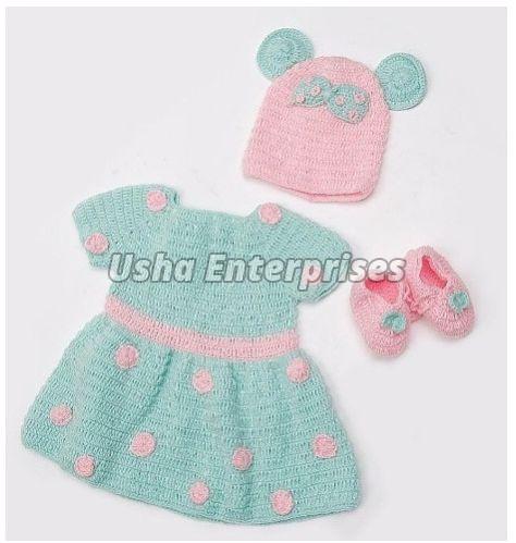 Baby Girls Knee Length Woolen Dress