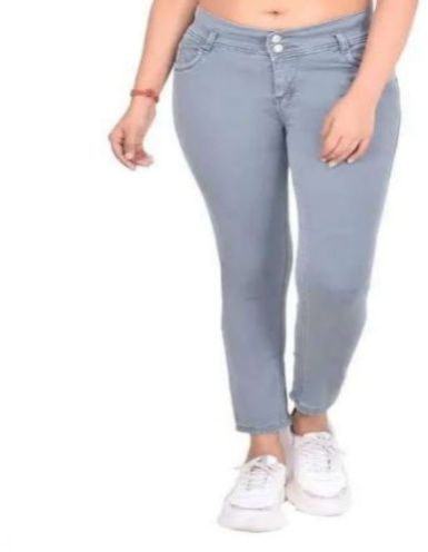 Denim Ladies 2 Button Narrow Fit Jeans, Waist Size : 26-34 Inch