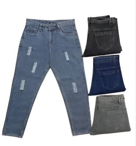 Silky Ladies Mom Fit Rough Lycra Jeans