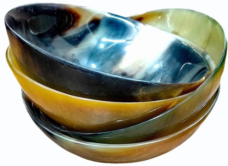 Natural Buffalo Horn Bowl Set