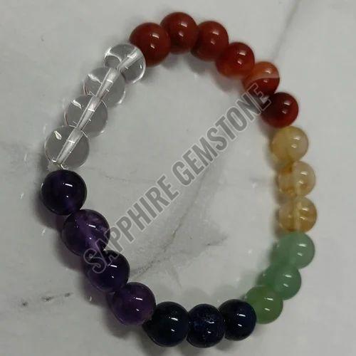 Natural Stones Seven Chakra Pendant, Color : Multicolored