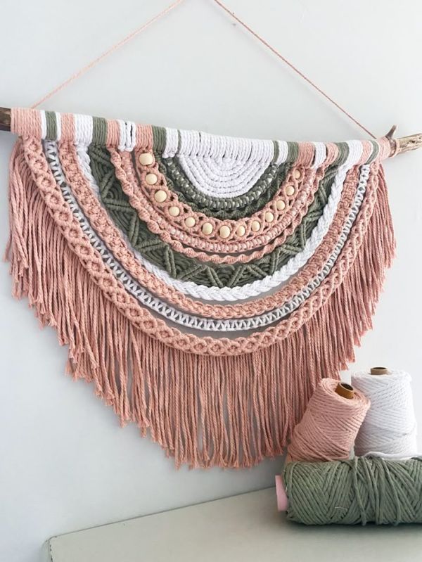Cotton Macrame Wall Hanging, for Decoration