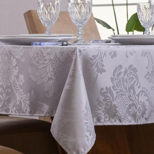 Floral Printed Elegant Jacquard Table Cover Customized