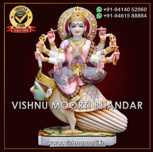Chakreshwari Devi Marble Statue, Color : Multicolor