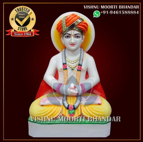 Marble Sant Dnyaneshwar Statue, Color : White, Multicolor