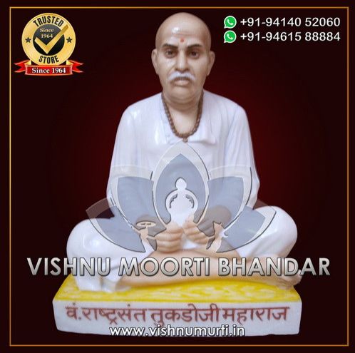 Sant Tukdoji Maharaj Marble Murti, Color : Multicolors