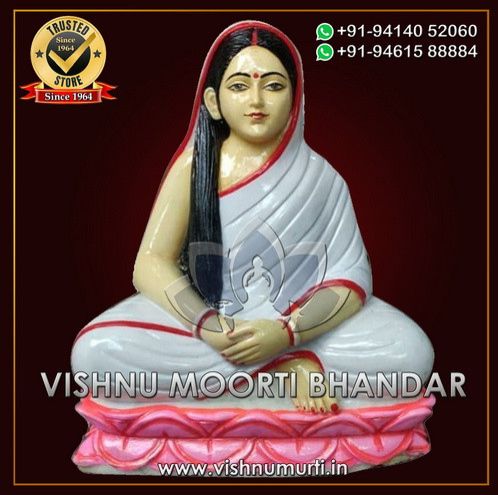 Carved Marble Sati Mata Statue