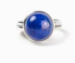 Sterling Silver Lazpis Lazuli Ring, Color : Blue