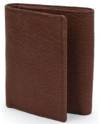 Chocolate Brown Leather Bifold Wallet
