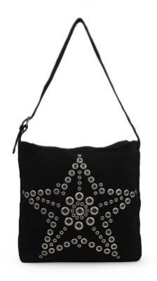 Star Riveted Leather Shoulder Bag