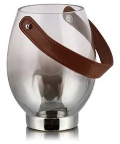 Vase with Leather Handle, Small