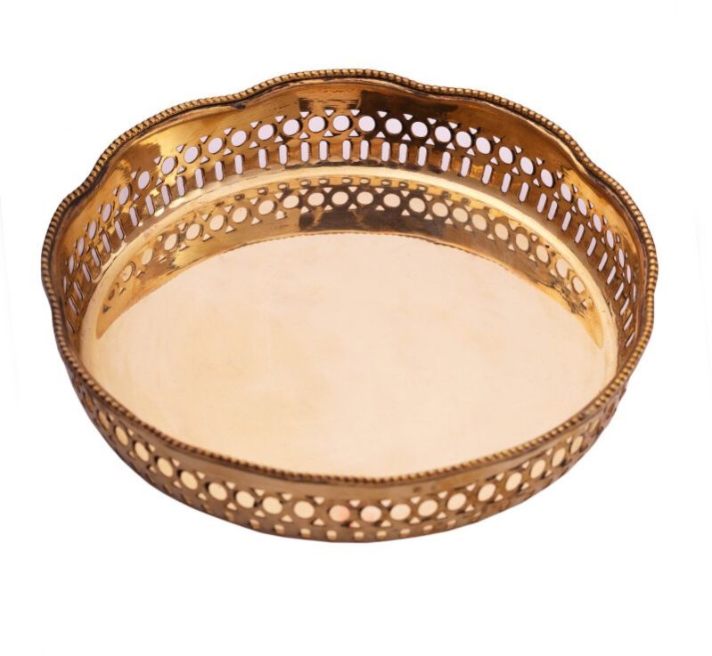 Fruit Basket / Puja Thali / Decorative Basket (Round)-KB034