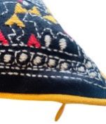 Colourful Folklore – Kantha Embroidered Cotton Cushion Cover
