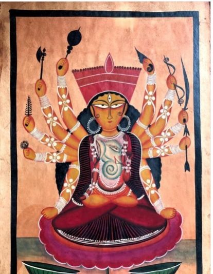 Kamala Kamini- Bengal Pattachitra Wall Art