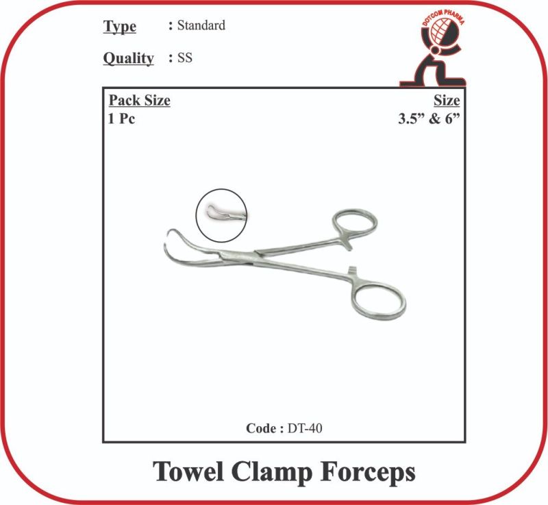 Towel Clamp Forceps-Backhaus/ Jones - 4" Inch