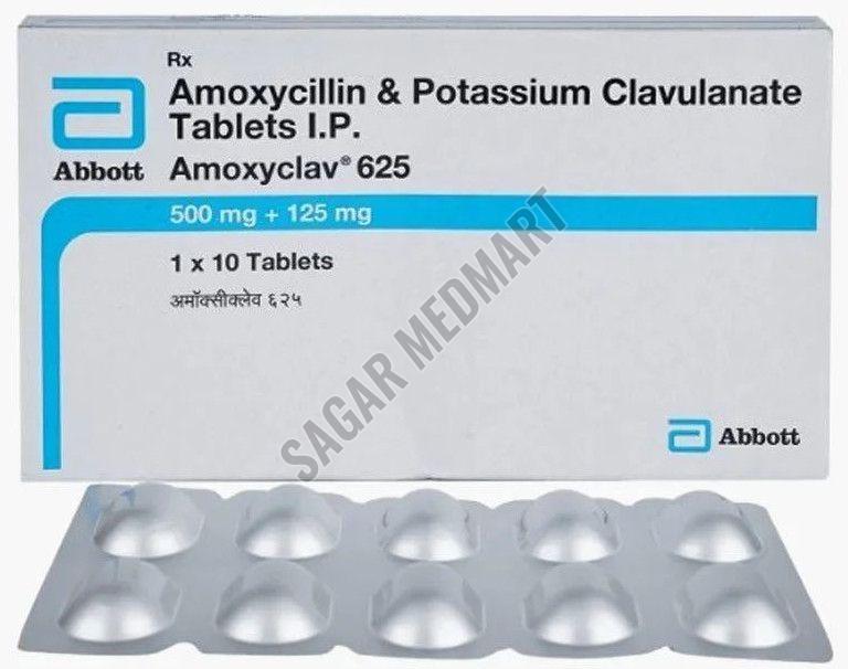 Amoxyclav 625mg Amoxycillin & Potassium Clavulanic Tablets