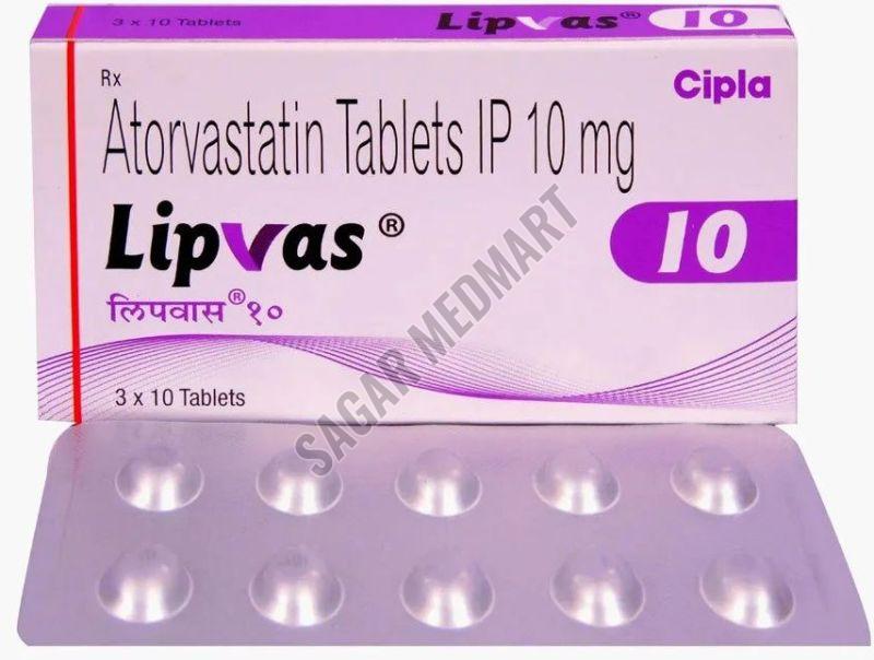 Lipvas 10mg Atorvastatin Tablet