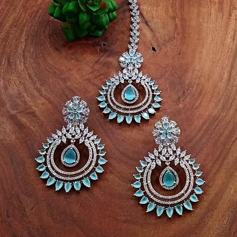 Earrings Maang Tikka Set
