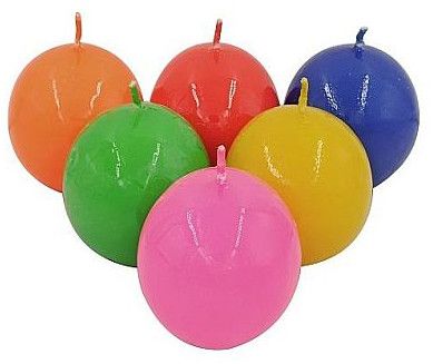 Wax Round Ball Color Candle, Color : Assorted, Packaging Type : Box