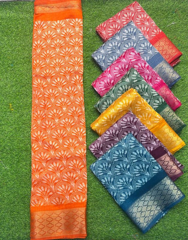 Pure Cotton Linen Saree