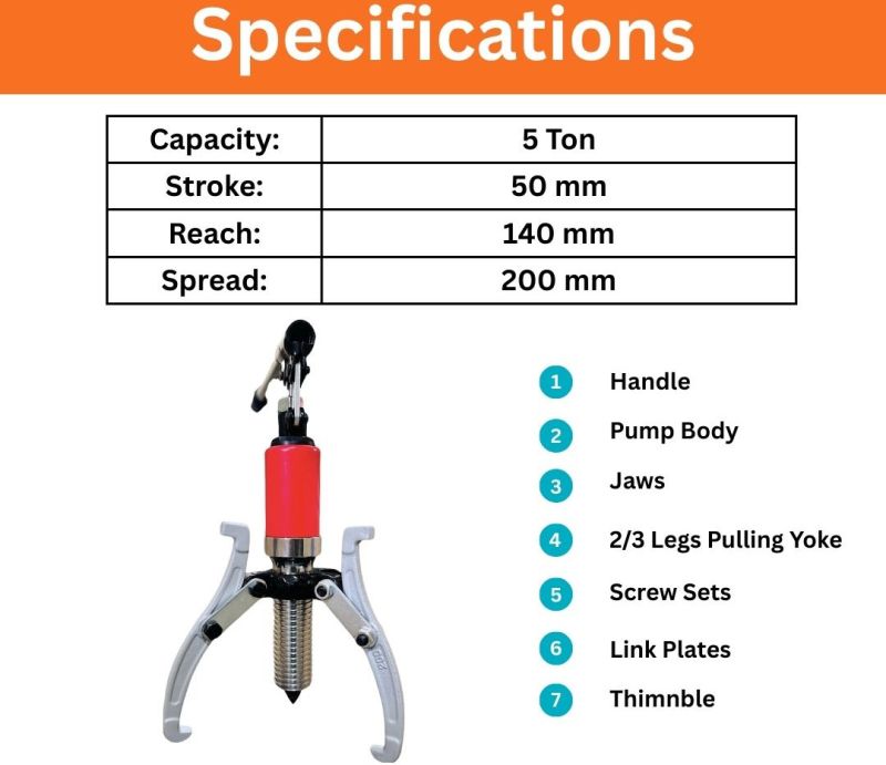 5 ton hydraulic gear puller