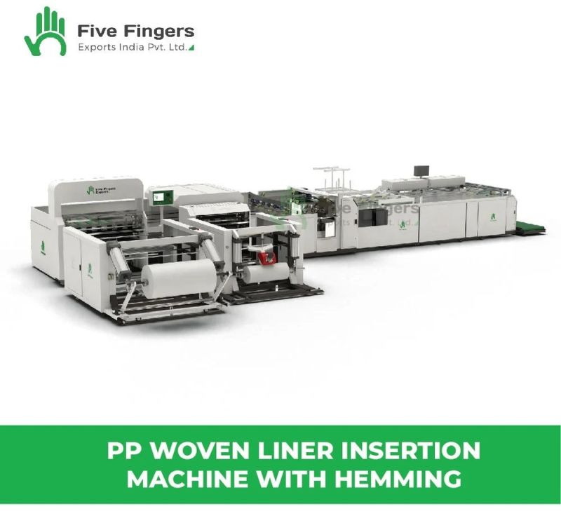 PP Bag Liner Inserting Automated Hemming Machine