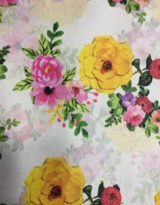 Floral Print Satin Fabric