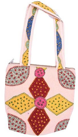 Cotton Multicolor Embroidered Handbag for Everyday Use