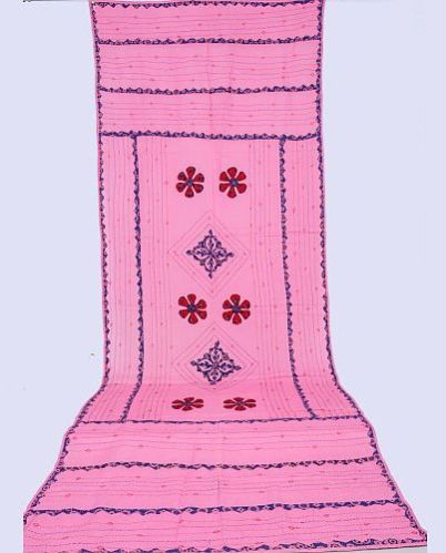 Pink Patch Work Cotton Dupatta