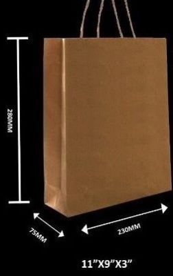 Paper Carry Bag 9 X 11 X 3 Inch