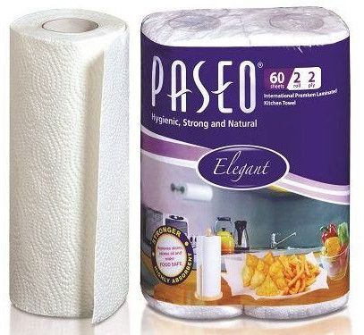 Paseo 2X1 Elegant 2 Ply Emb. Kitchen Tissue Rolls